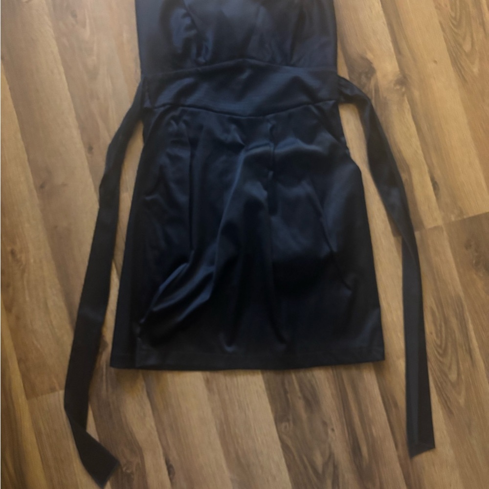 Le Chateau Midnight Blue silky mini dress